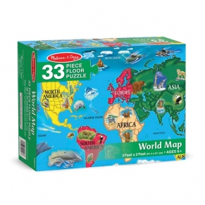 Melissa&Doug карта на света 33ч. - Пъзел